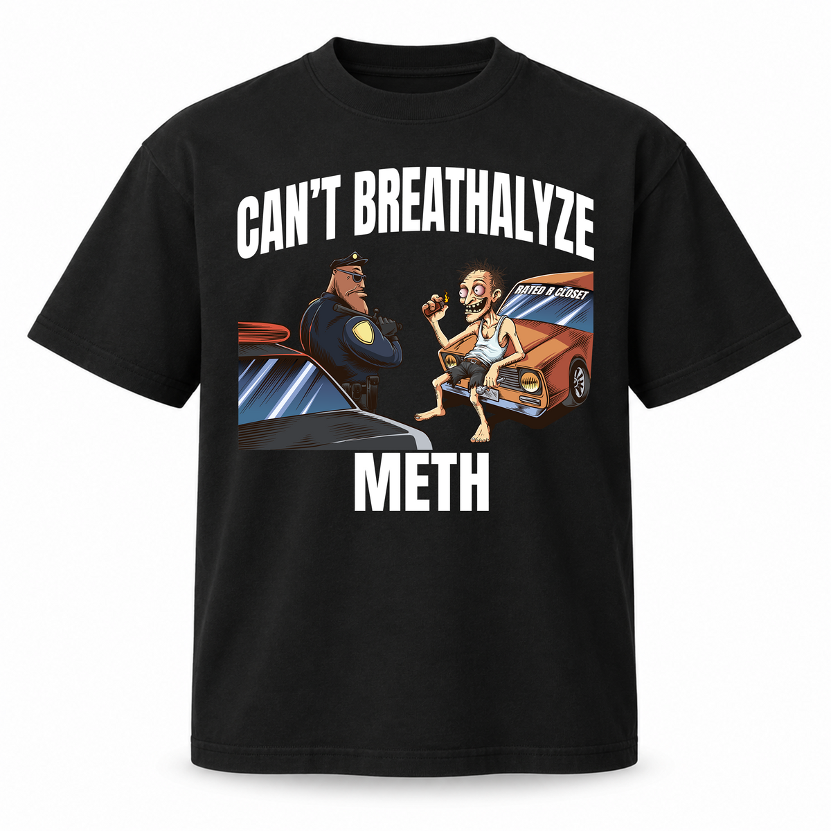 Can't Breathalyze Meth Graphic T-Shirt